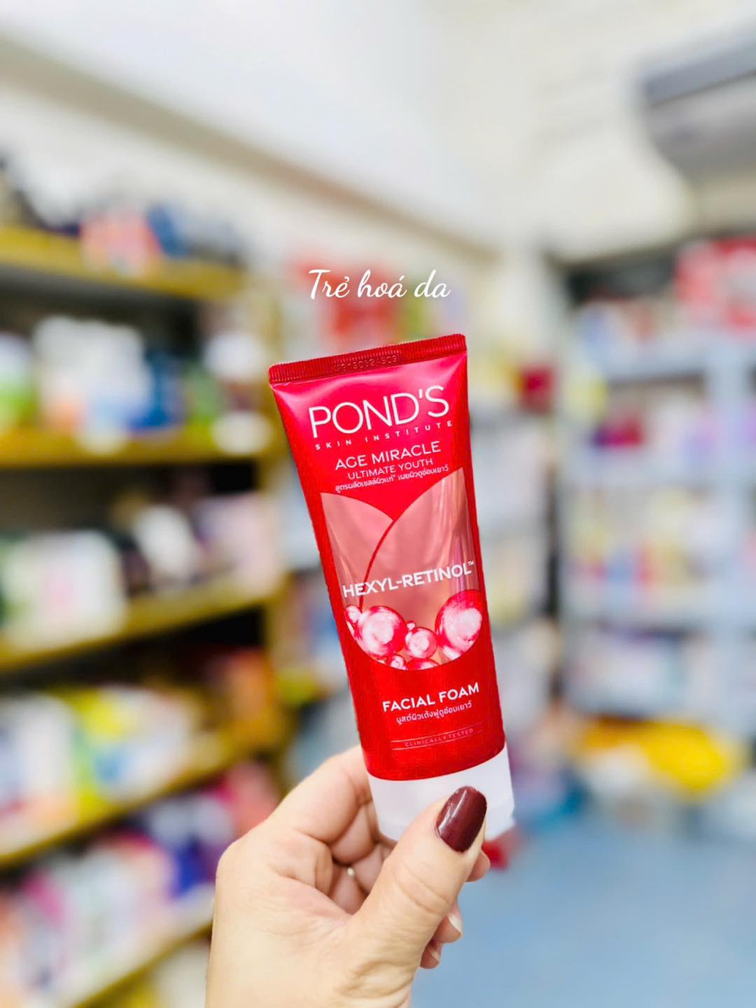SỮA RỬA MẶT POND’S ĐỎ 100G – THÁI LAN . POND AGE MIRACLE
