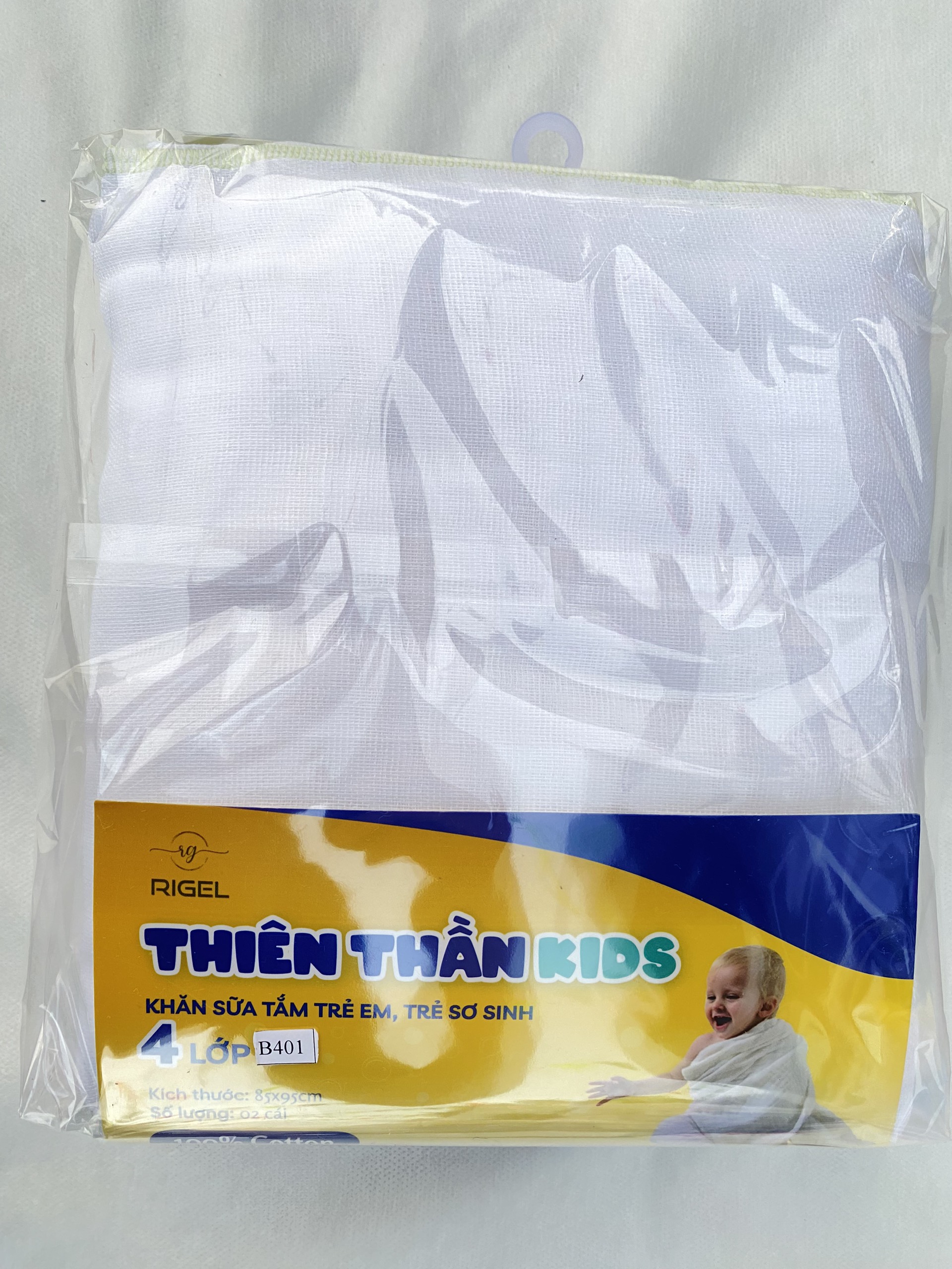 Set 2 khăn sữa tắm trẻ em, trẻ sơ sinh 4 lớp
