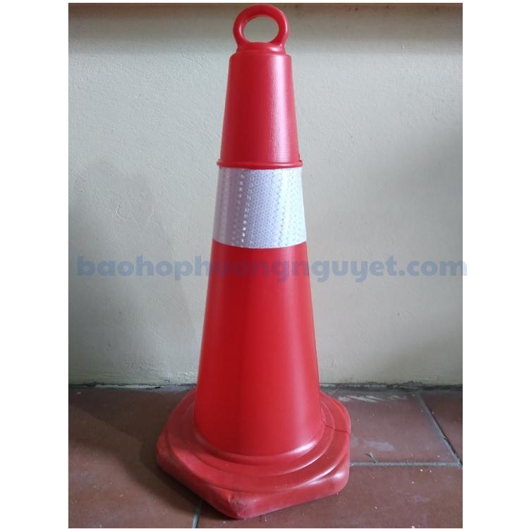 Cọc tiêu nhựa Nhật Quang đỏ phản quang trắng (55cm,75cm)