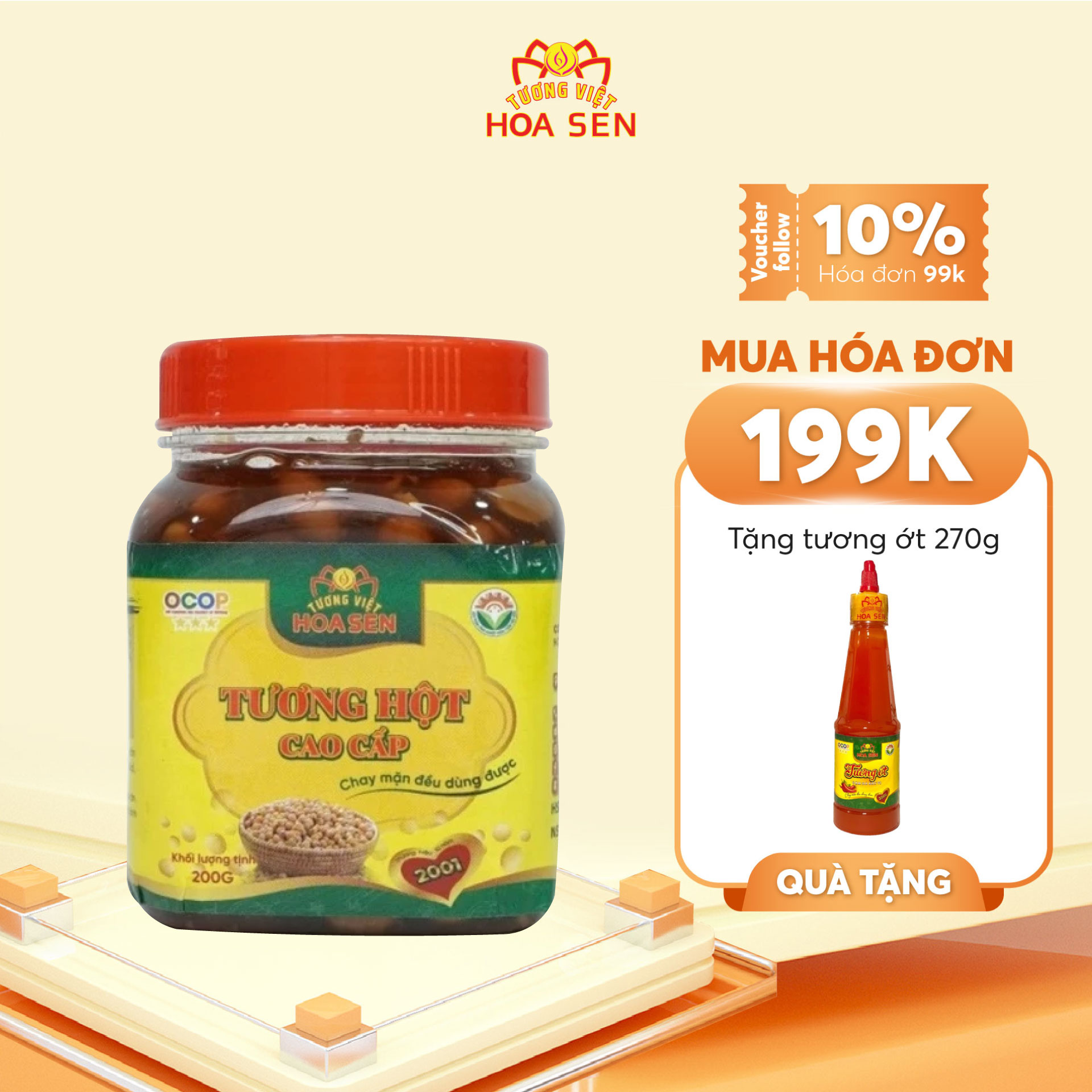 Tương Hột cao cấp 200g (vỉ 6 hộp)