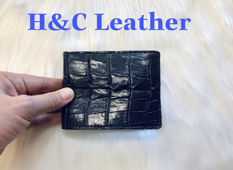 [Ảnh thật] Ví unisex da cá sấu thật 100%