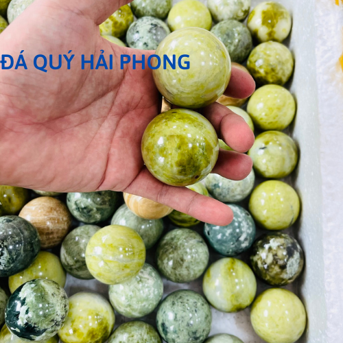 Bi lăn tay  đá serpentine tự nhiên