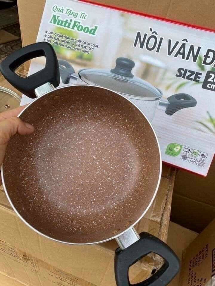 Nồi vân đá chống dính Size 20cm .HKM sữa Nuti