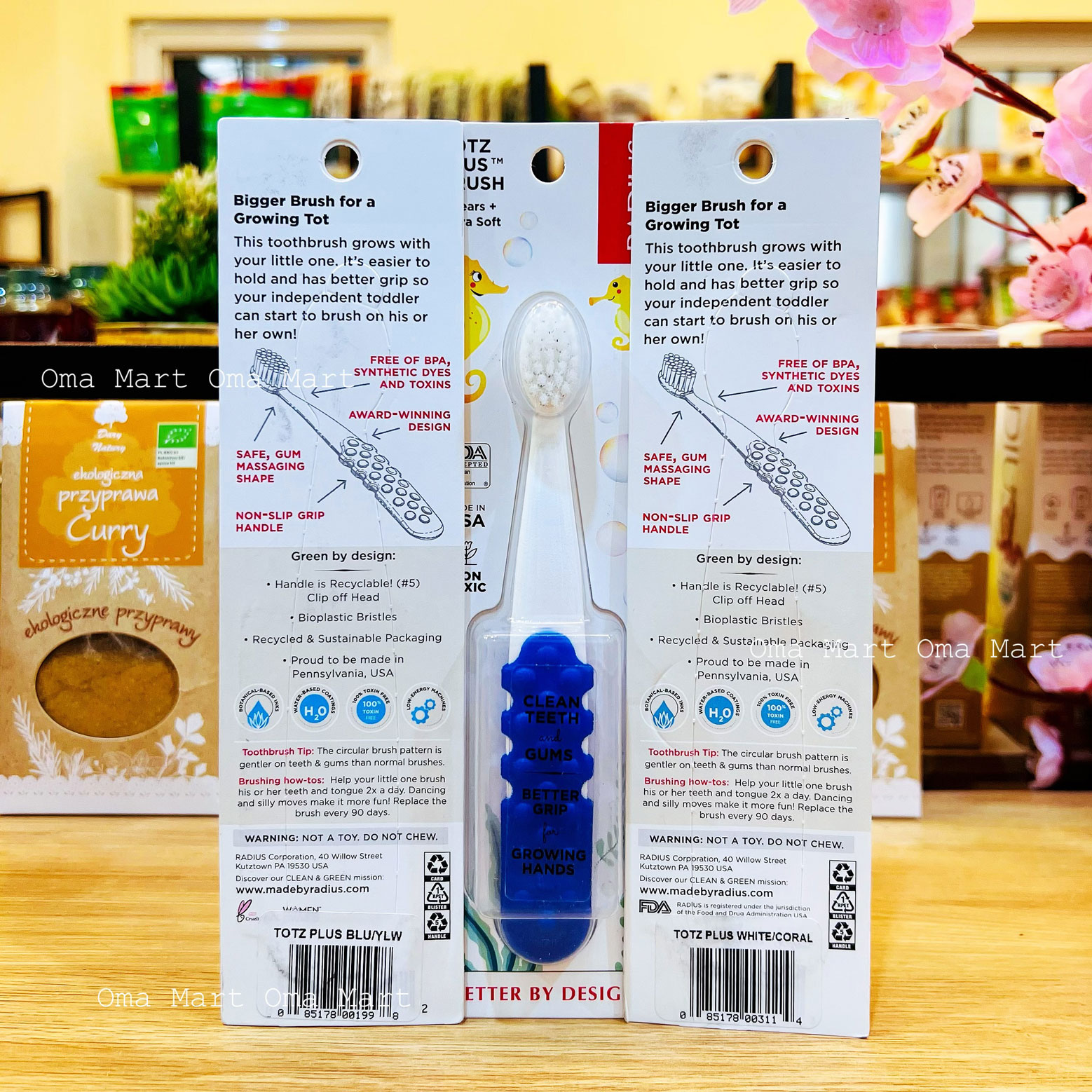 Toothbrush for baby organic radius-American (6m - 18m - 36m)