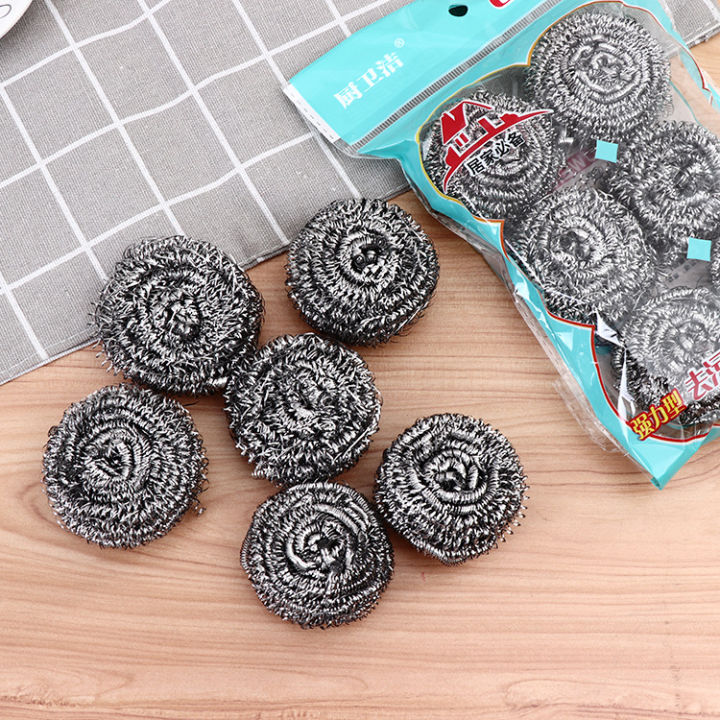 Set 6 Búi Sắt Cọ Xoong Nồi Miếng Chà Xoong