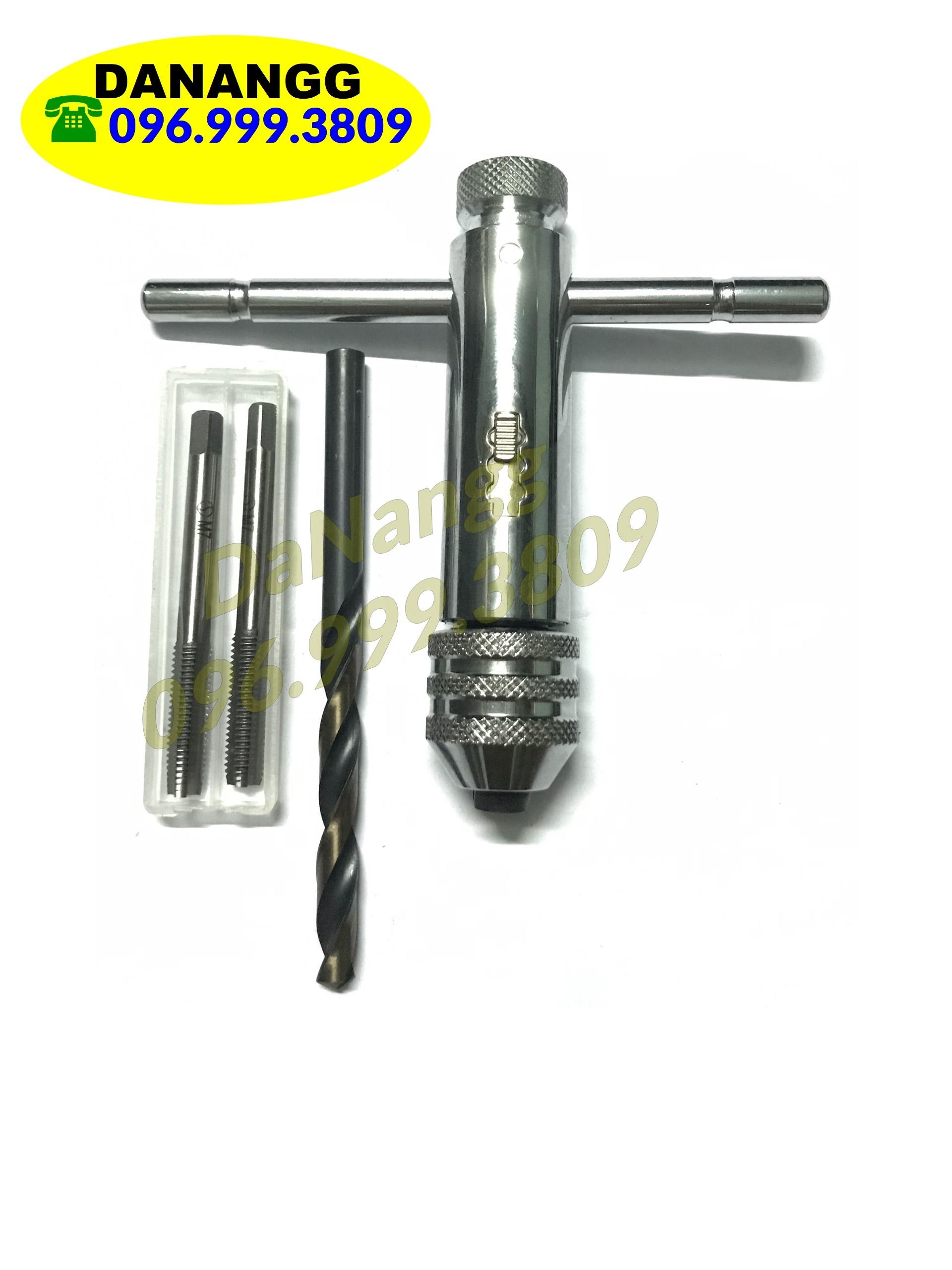 Bộ tay kẹp và mũi khoan taro 7 mm