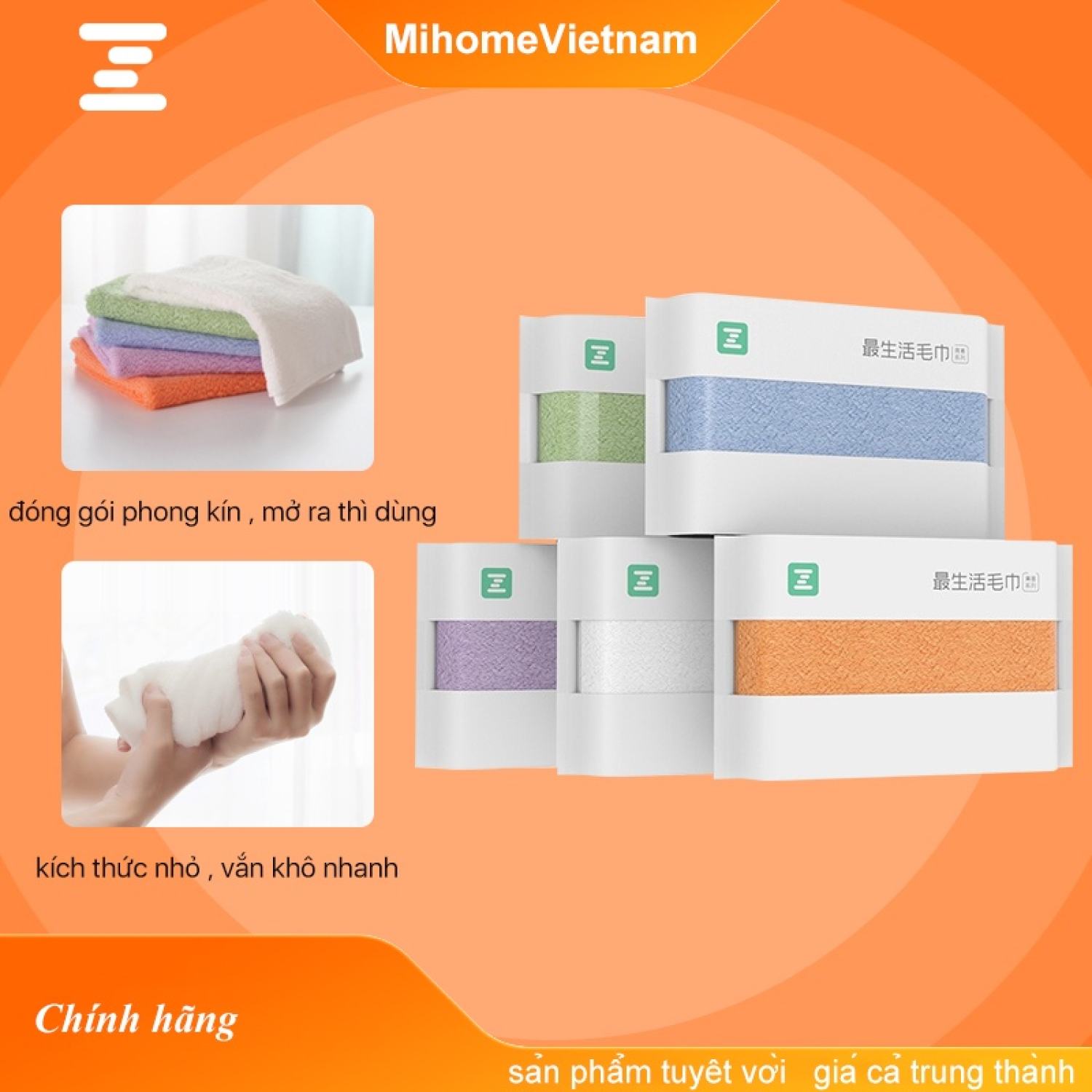 Khăn tắm, khăn mặt xiaomi youpin zsh a-life - 100% cotton , mềm mại, chống vi khuẩn