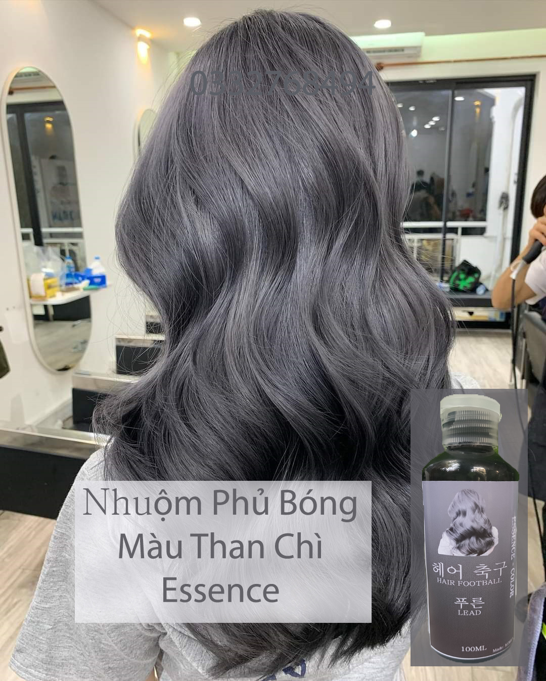 Nhuộm Phủ Bóng Màu Than Chì 100ml Essence