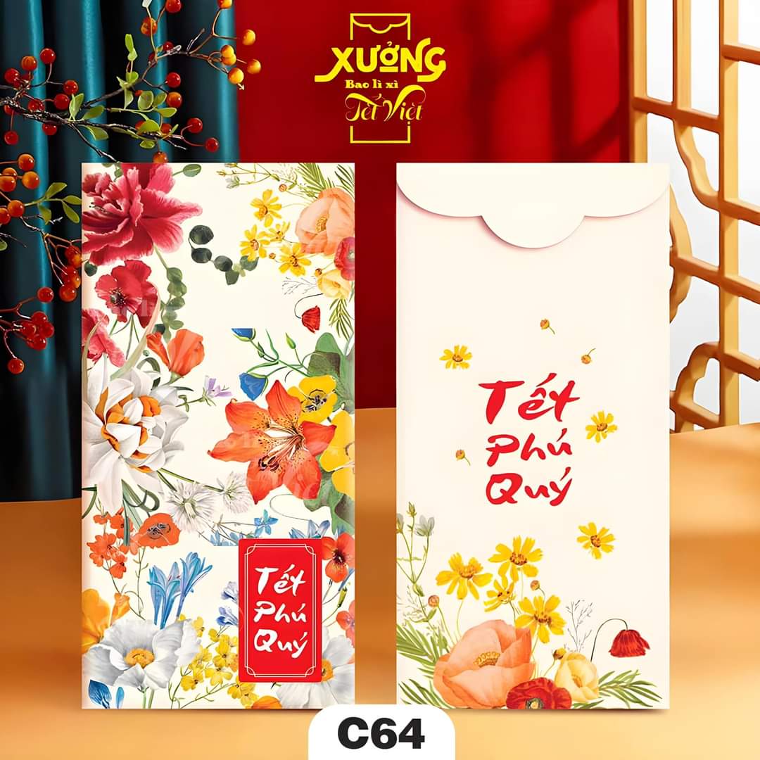 Combo 300 bao lì xì đẹp C150 tết 2024
