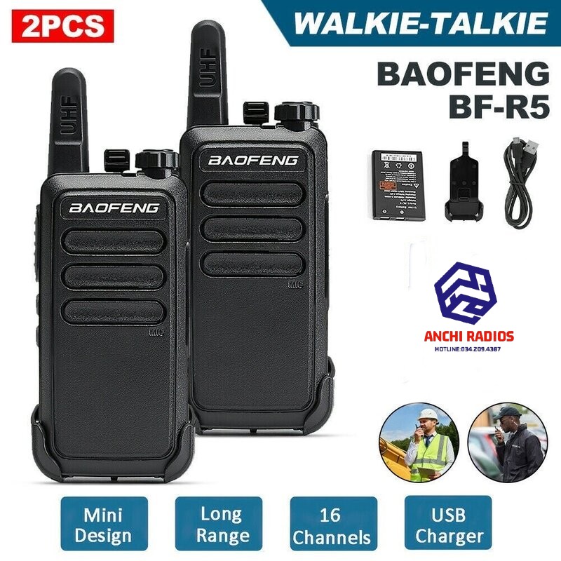 Combo Bộ 02 Máy Bộ Đàm Baofeng Chính Hãng R5
