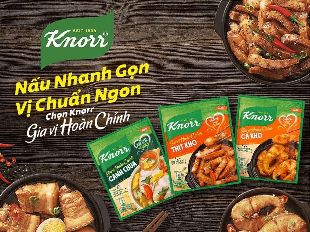 Gia vị Thịt kho/Cá kho/Canh chua Knorr gói (28-30g)