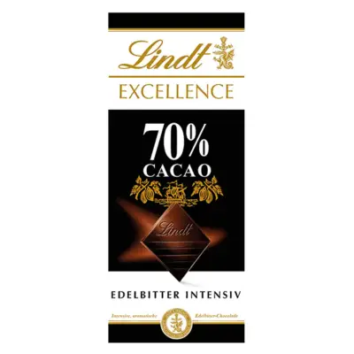 Chocolate đắng Lindt Excellence 70% Cacao thanh 100gr