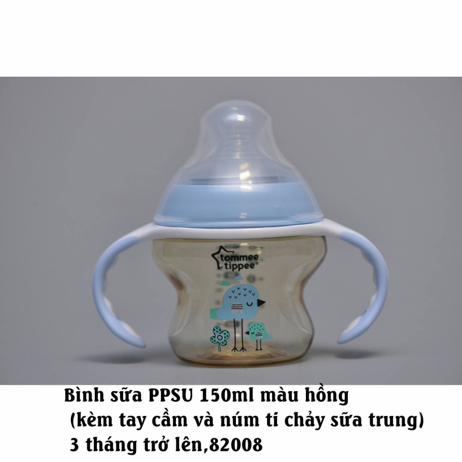 Bình sữa PPSU 150ml (kèm núm ti chảy sữa chậm) 0 tháng trở lên ( 82000, 82001,82002)