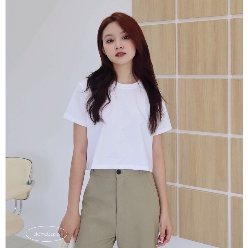 [Nhập LAZLOOK99 GIẢM 100K/500K] Áo croptop freesize trơn - vải cotton premium cao cấp - Plain Croptop by ufo.thebasic