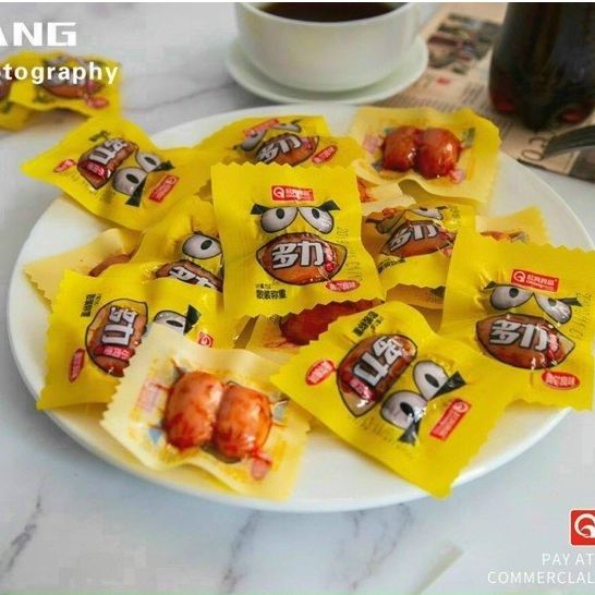2 gói xúc xích mini gói 2 viên xúc xích ngô cay ăn vặt nội địa trung