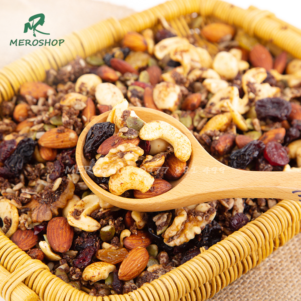 500GRAM GRANOLA SIÊU HẠT 100% HẠT NƯỚNG MẬT ONG