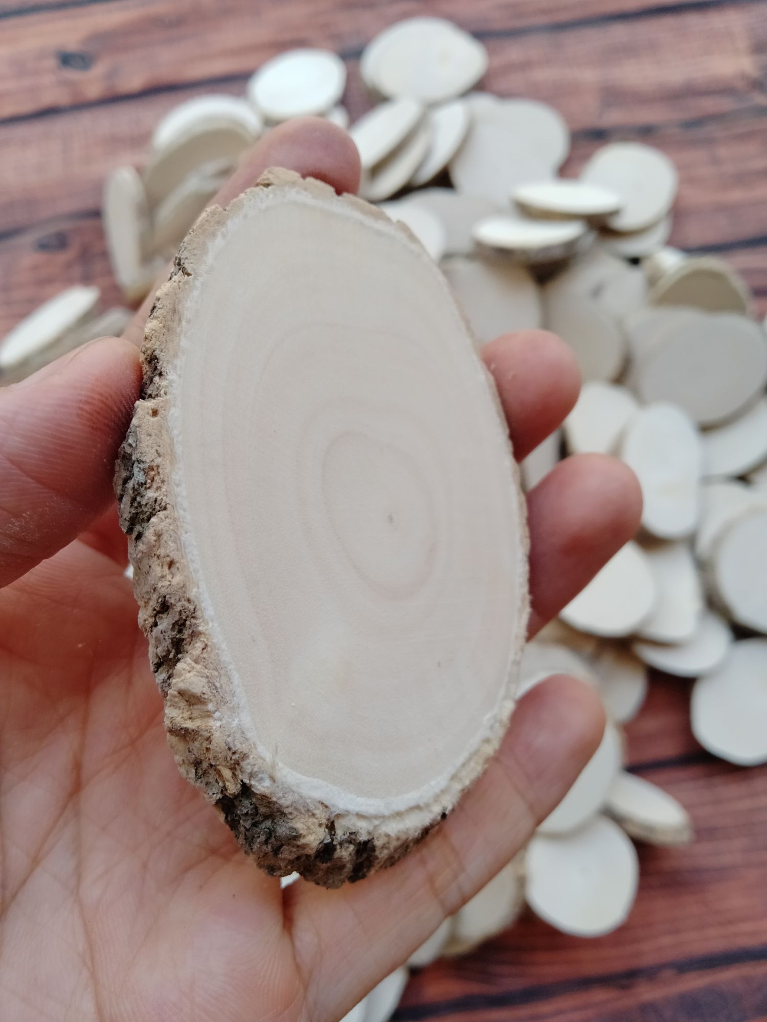 Lát gỗ trơn Decor trang trí 6-7cm
