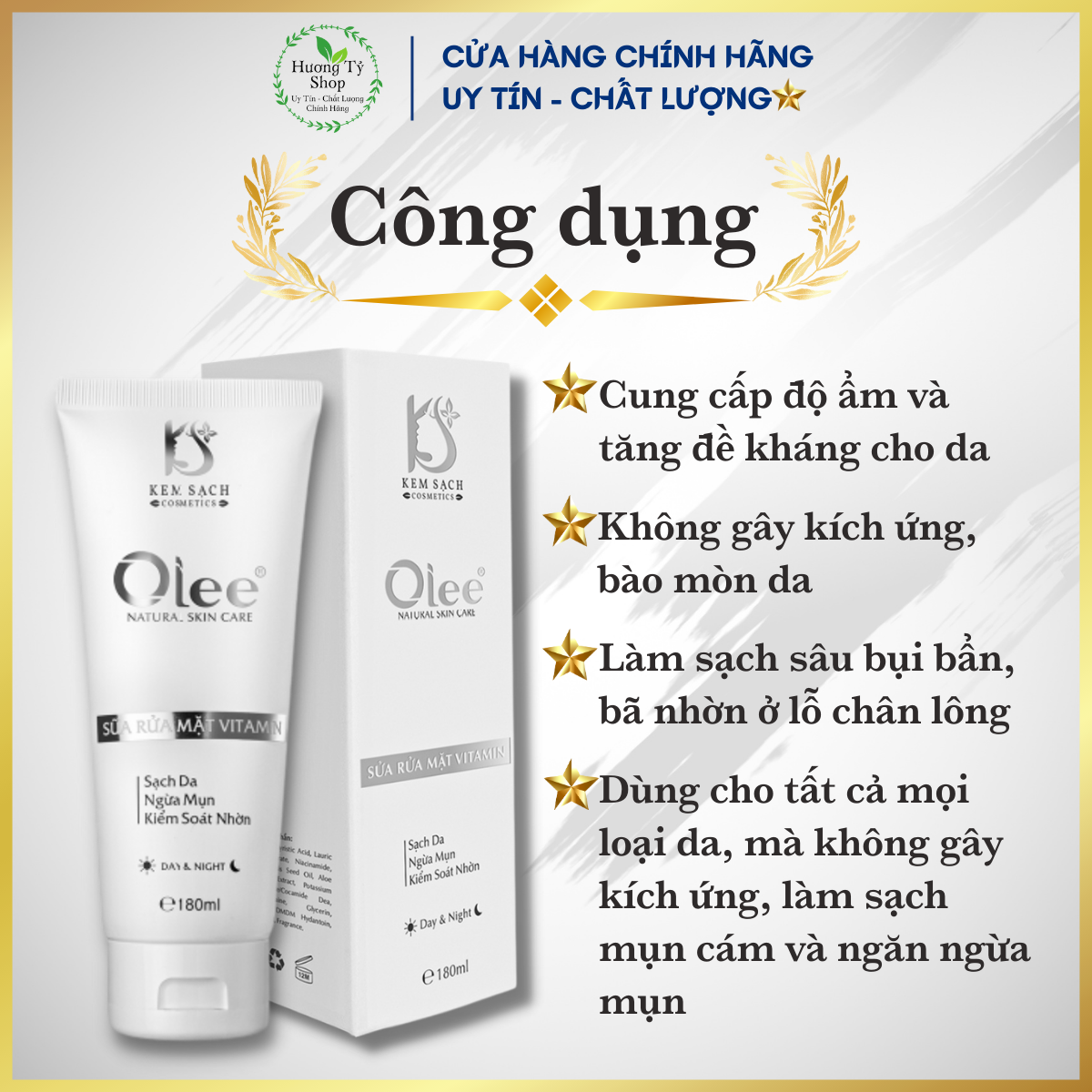 Sữa Rửa Mặt Vitamin Olee Làm Sạch Da Và Kiểm Soát Nhờn