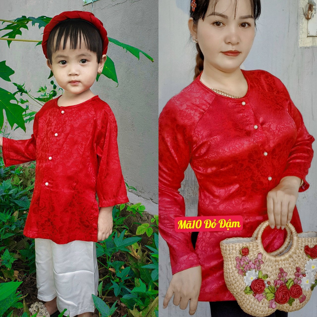 BỘ BÀ BA CƯNG XỈU CHO MẸ VÀ BÉ QUẦN ĐEN