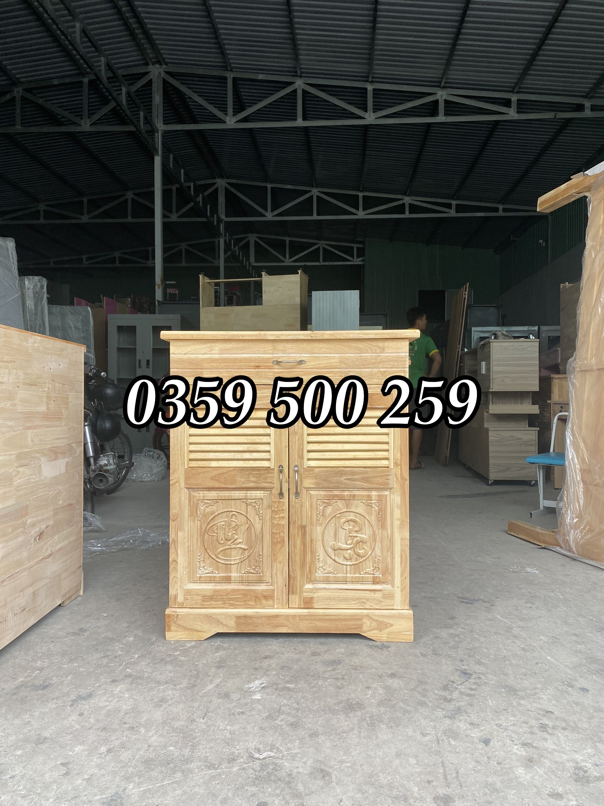 tủ giày gỗ thông tự nhiên