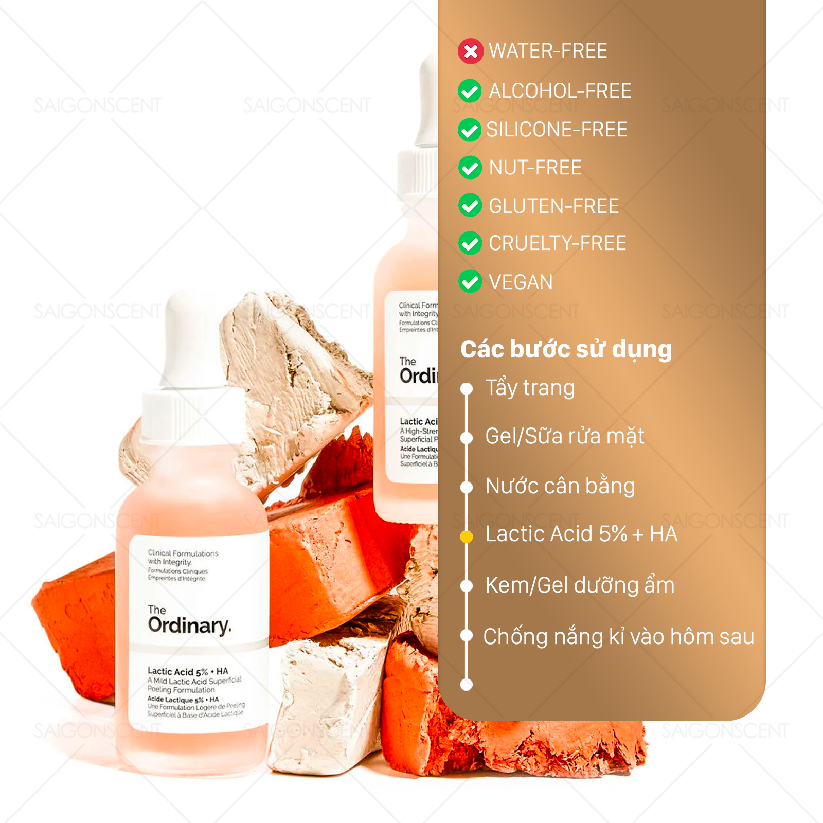 Tinh chất sáng mịn da The Ordinary Lactic Acid 5% + HA ( 30mL )