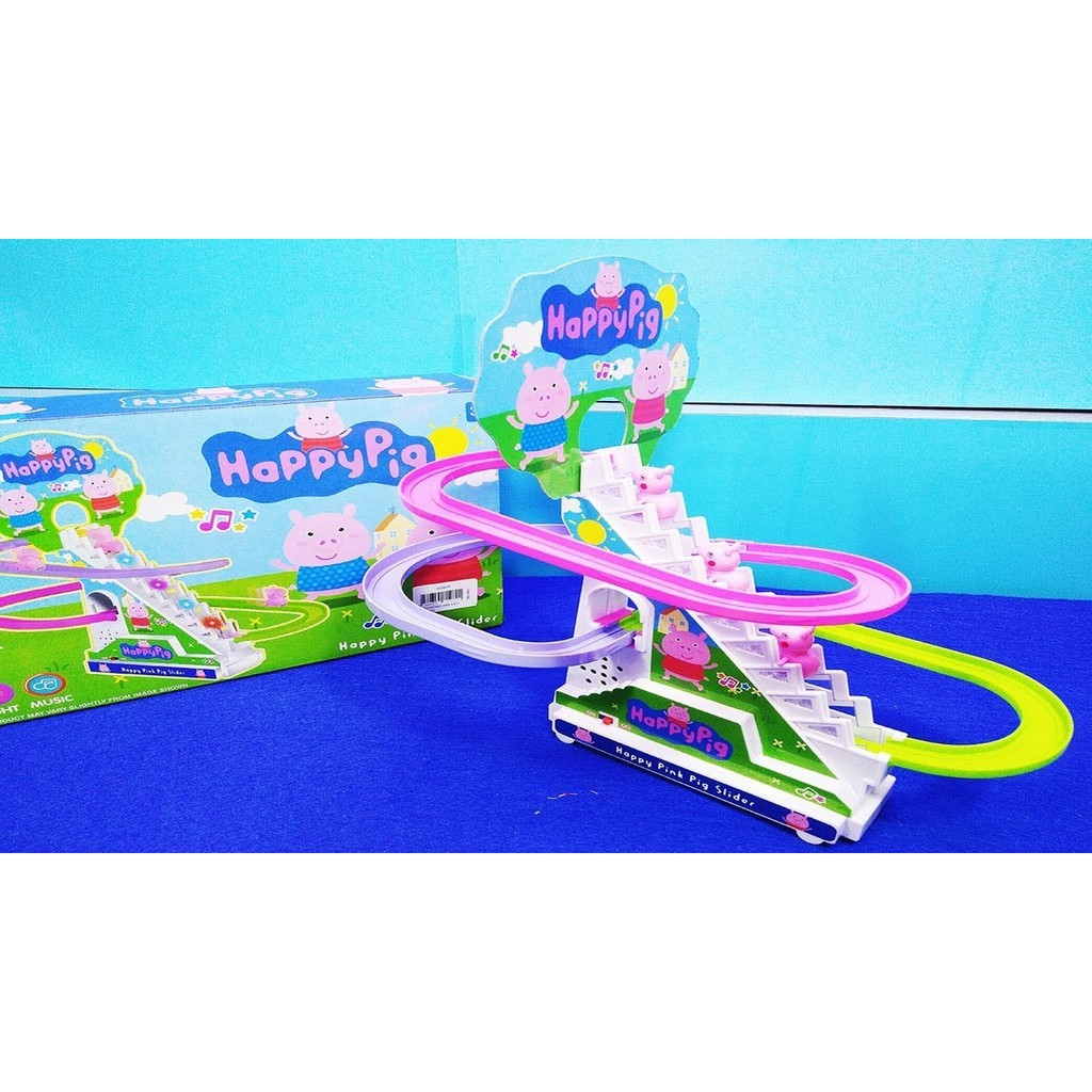 Cầu trượt heo peppa leo thang đồ chơi cho bé