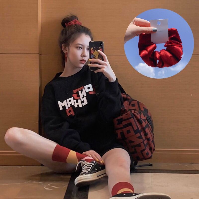 Cột tóc vải màu trơn - Trâm Bella