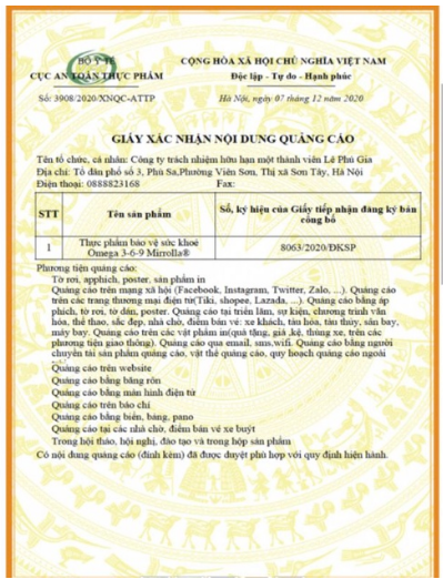 Sản Phẩm Omega 369 Mirrolla của Nga
