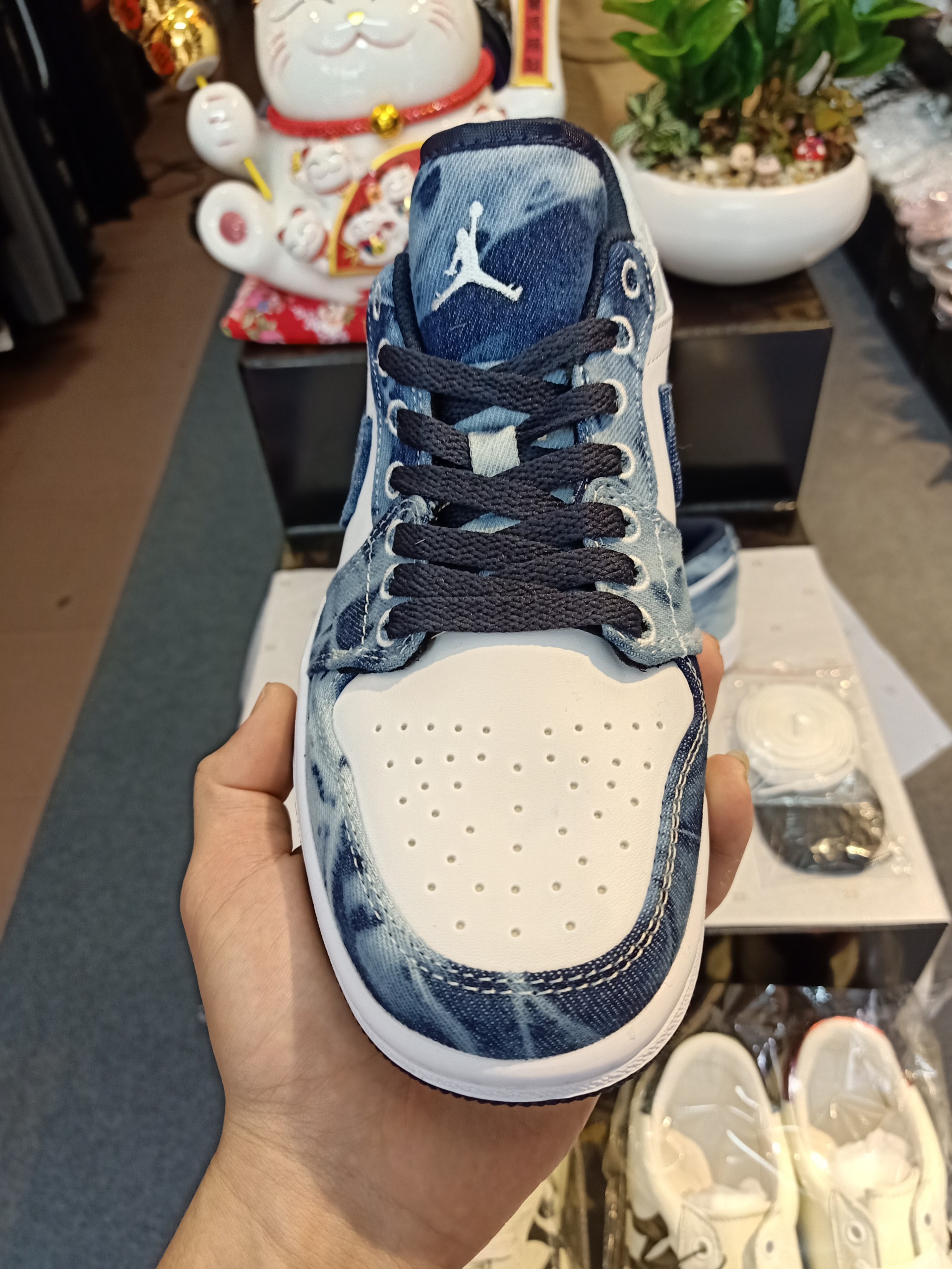 Giày thể thao AIR JD LOW loang nổ cổ thấp