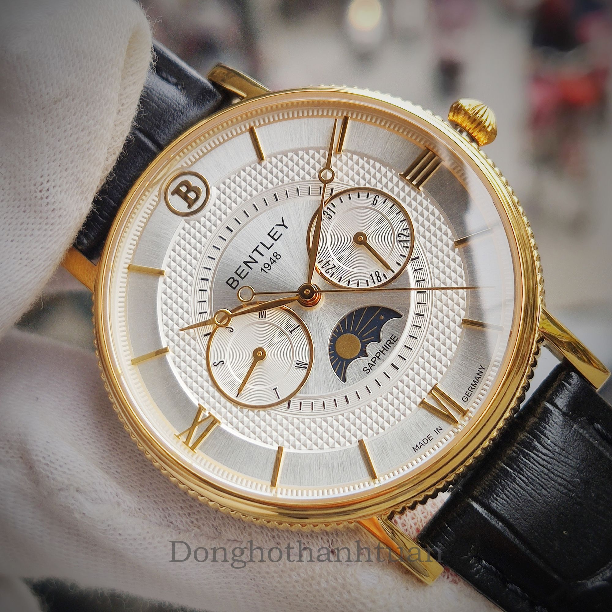 Đồng hồ nam Bentley Moonphase BL1865-30MKWB
