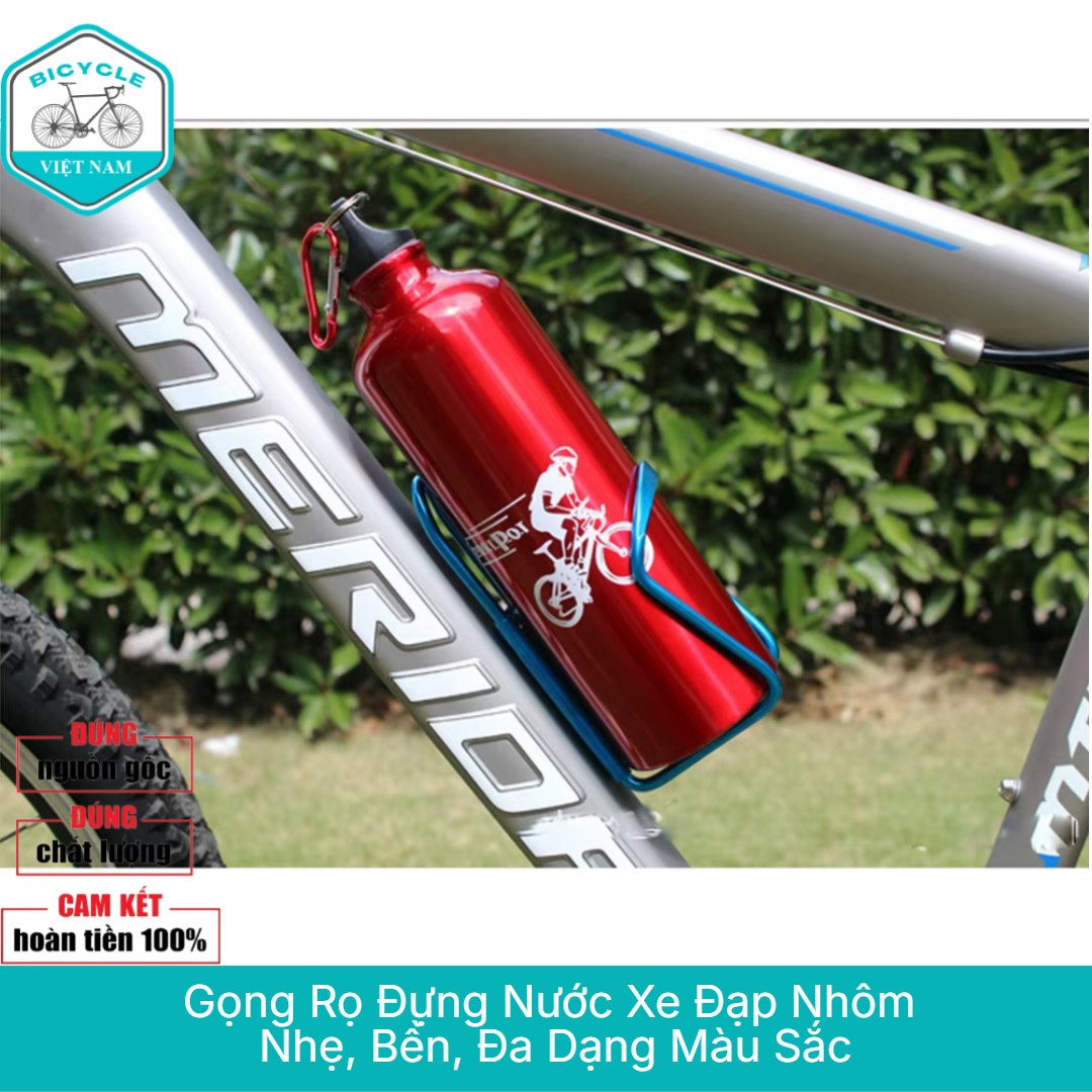 Gọng Rọ Đựng Bình Nước Xe Đạp Nhôm - Siêu Nhẹ 50g, Nhiều Màu