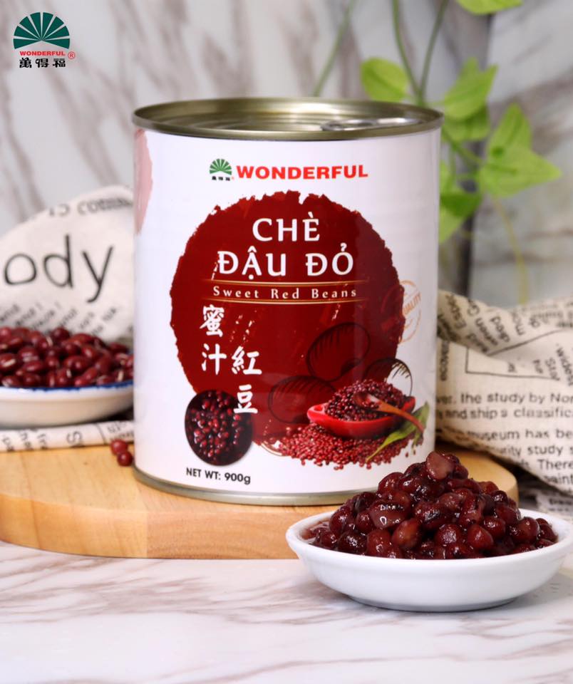 Chè đậu đỏ Wonderful lon 900g