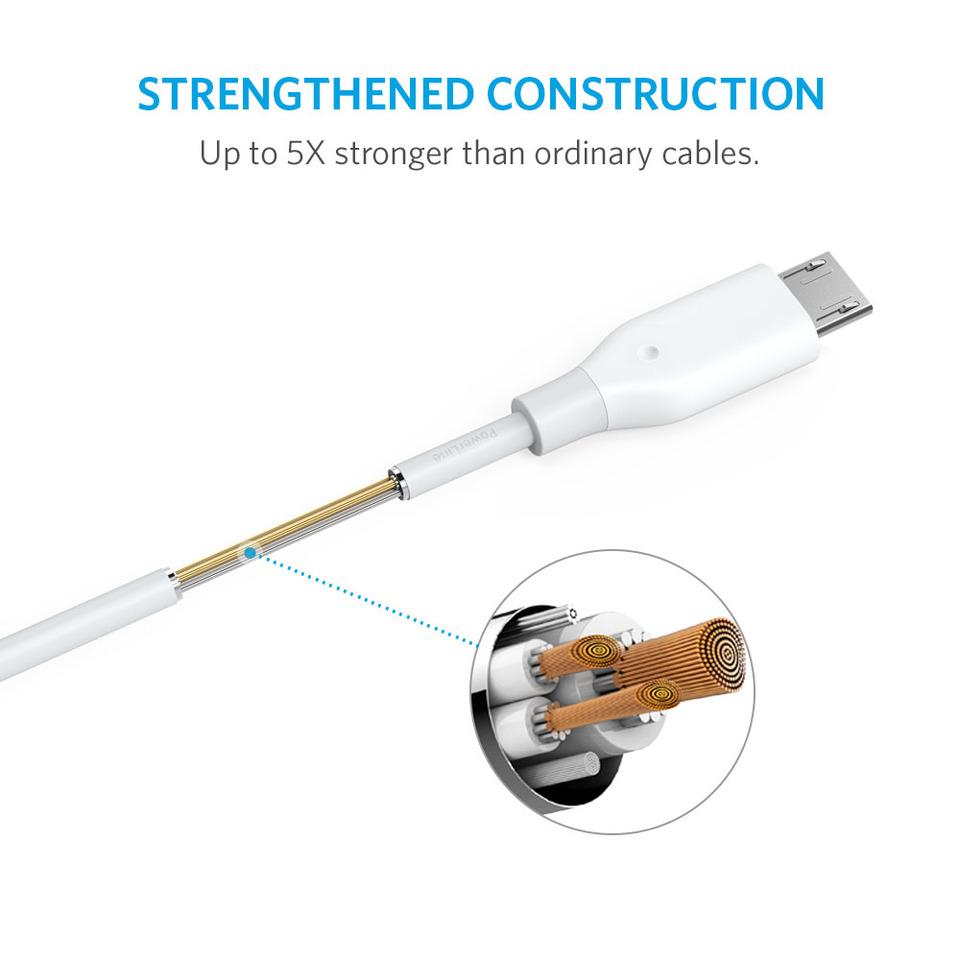 Cáp Micro USB Anker PowerLine - Dài 1.8m - A8133