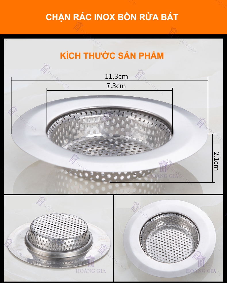 Combo 2 pieces Kitchen Sink Strainer, Kitchen Trash Strainer Fits Well On Drain,（Large）
