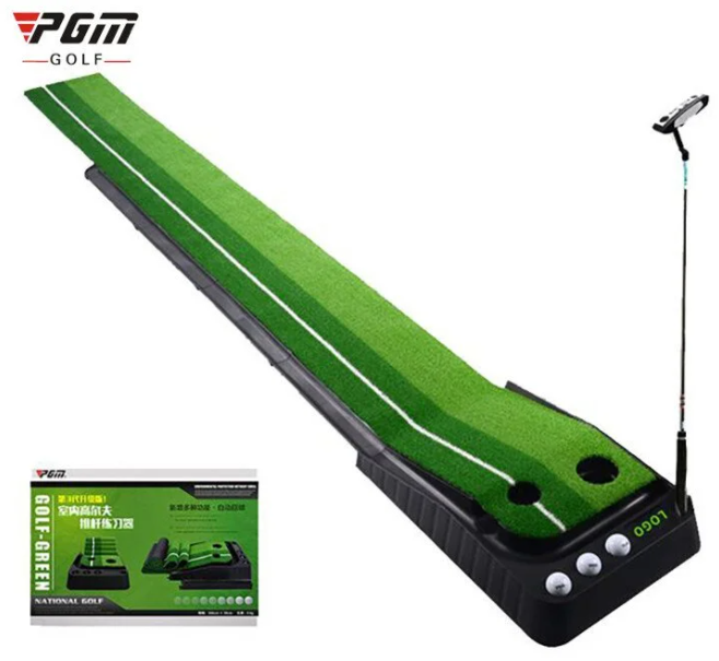 Thiết bị tập Golf trong nhà chính hãng PGM - TGP09 - Review Thảm tập Golf Putting khung nhựa Tiện Lợi Size 2.5mx30cm - Có thể gấp gọn
