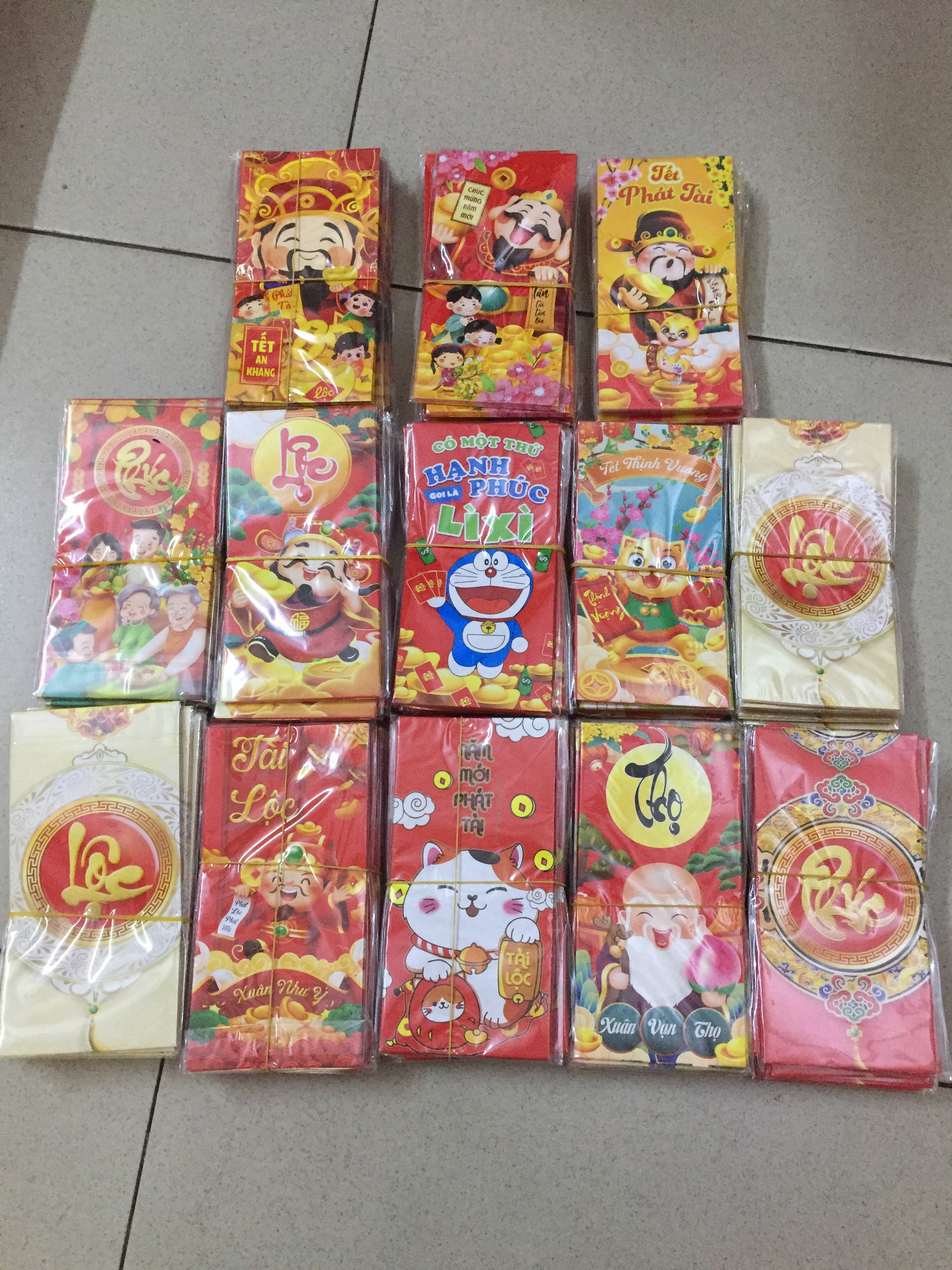 Bao lì xì qúy mão 2023 - combo 02 xấp xấp 6 cái