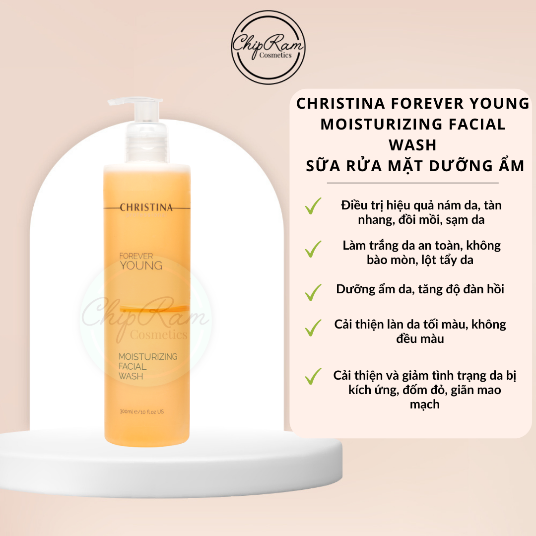 Sữa rửa mặt dưỡng ẩm moisturizing facial wash forever young christina 300ml