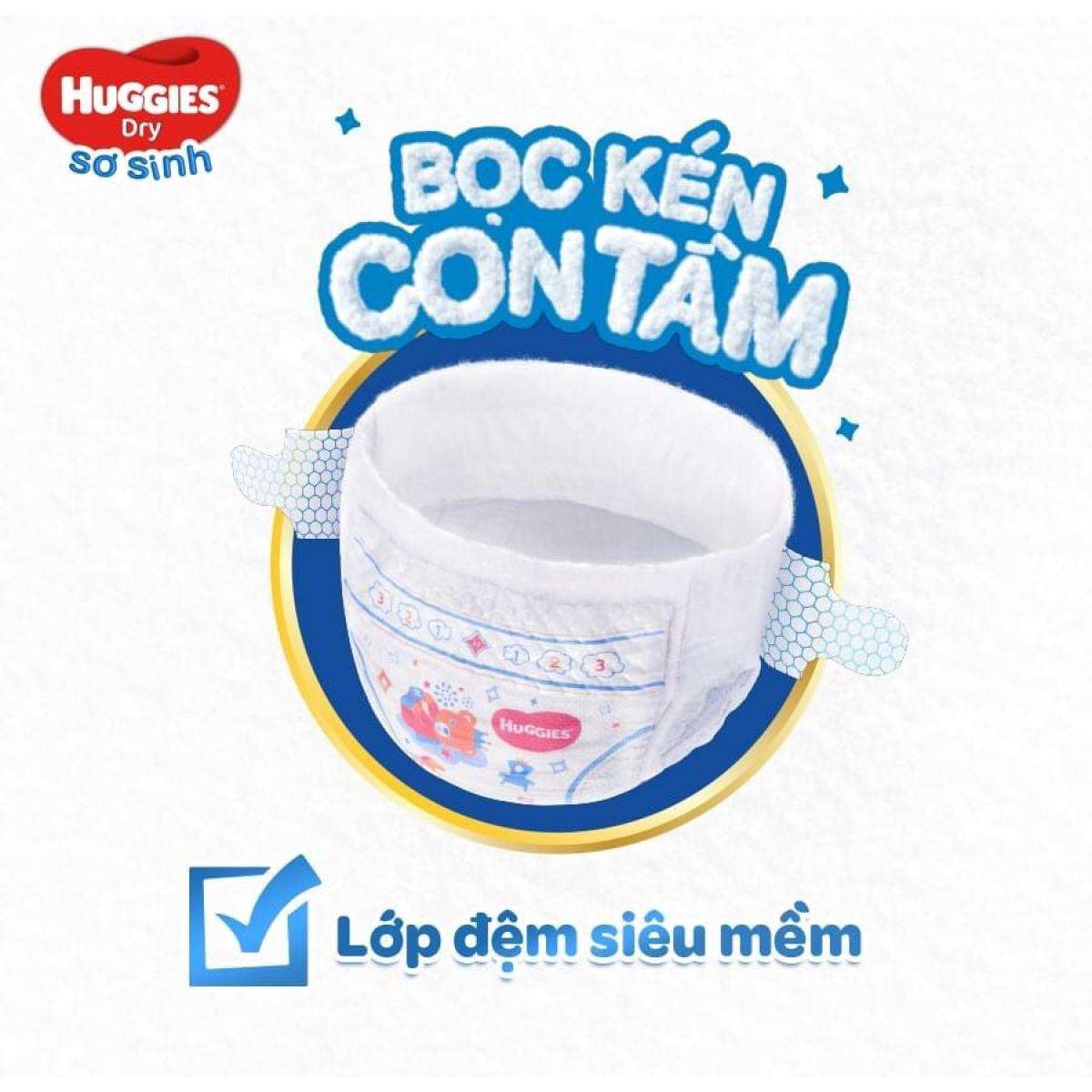 [HCM]Tã dán sơ sinh Huggies S88 mới 88 miếng (4-8kg)