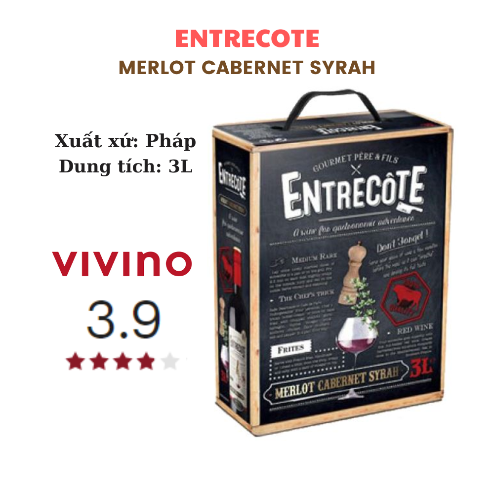 Vang Bịch Entrecote 3L Nhập Khẩu - TheBestWine