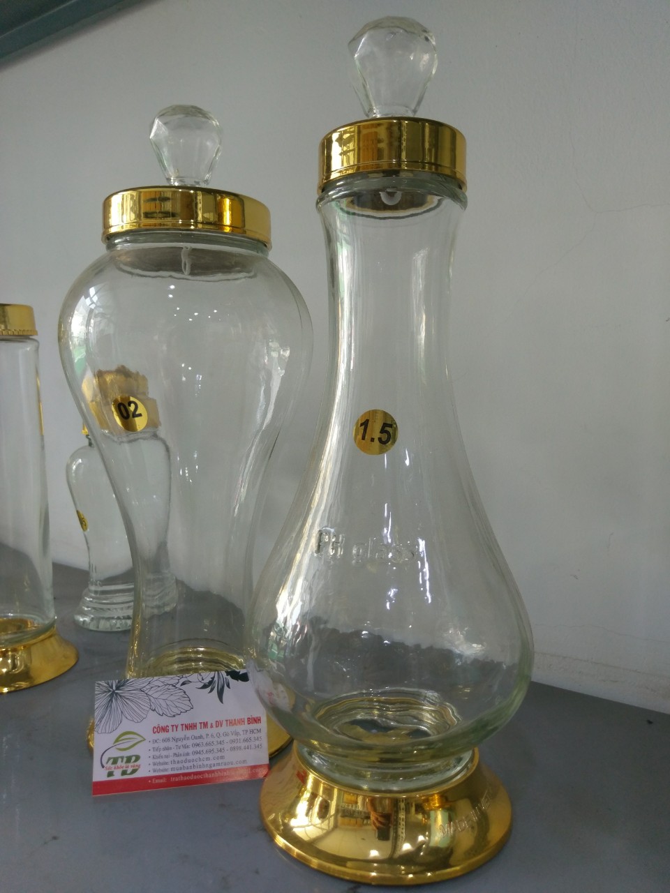 Combo 2 Bình Ngâm sâm Thủy Tinh Cao Cấp 1.5 Lít - Hũ Ngâm Sâm 1.5 Lít