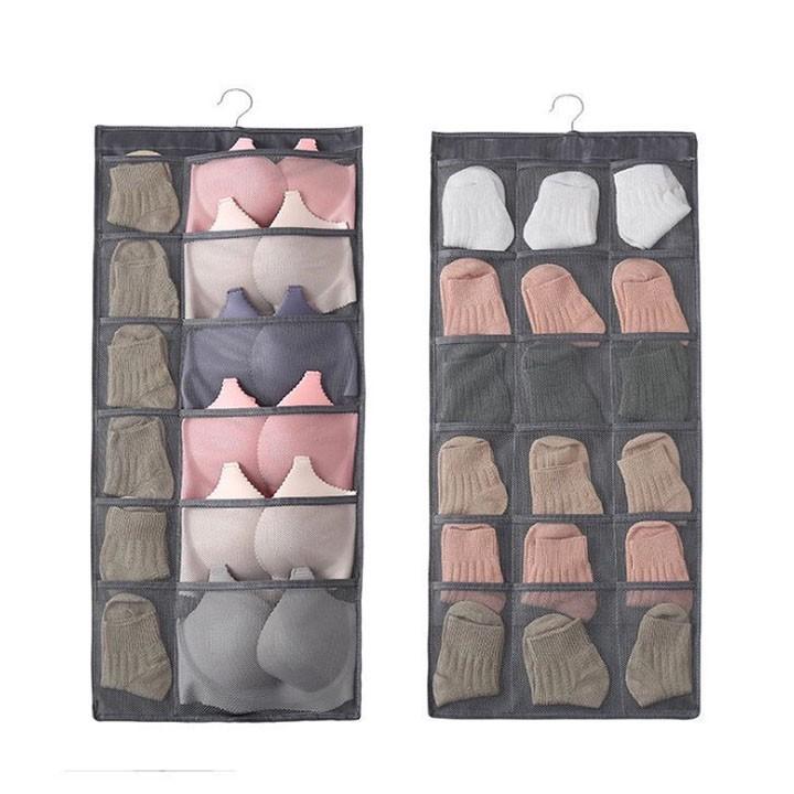 Túi treo đồ 2 mặt 30 ngăn đựng phụ kiện thời trang, thắt lưng, đồ lót, vật dụng gia đình tiết kiệm diện tíchcó móc treo tủ siêu tiện dụng, chất liệu vải oxford chống thấm nước