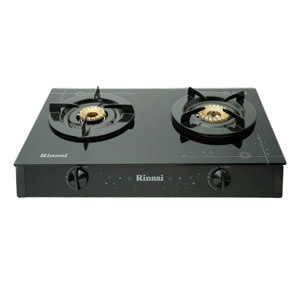 [HCM]Bếp gas đôi Rinnai RV-6Double Glass(SP) (Đen)