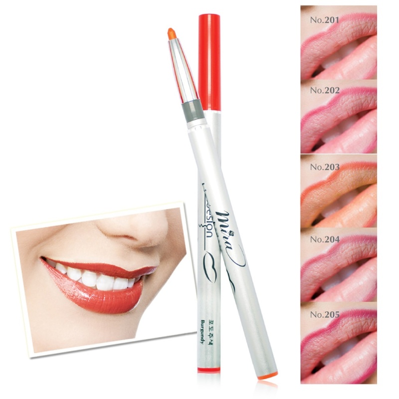 Bút Sáp Viền Môi Linen Desion Auto Lip Liner Glitter Pencil Lipstick Contour Makeup Waterproof Lipliner Pen Makeup Brush Comestic Long Lasting Waterproof Sexy giá rẻ