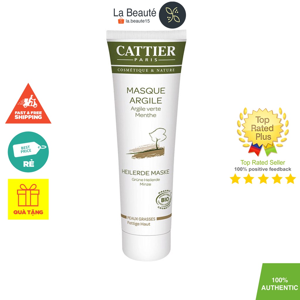 Cattier masque argile - mặt nạ đất sét 100ml