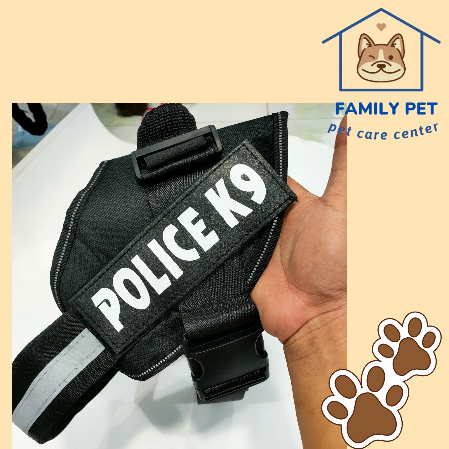 combo dây dắt cường lực ,đai lưng police k9 cho chó