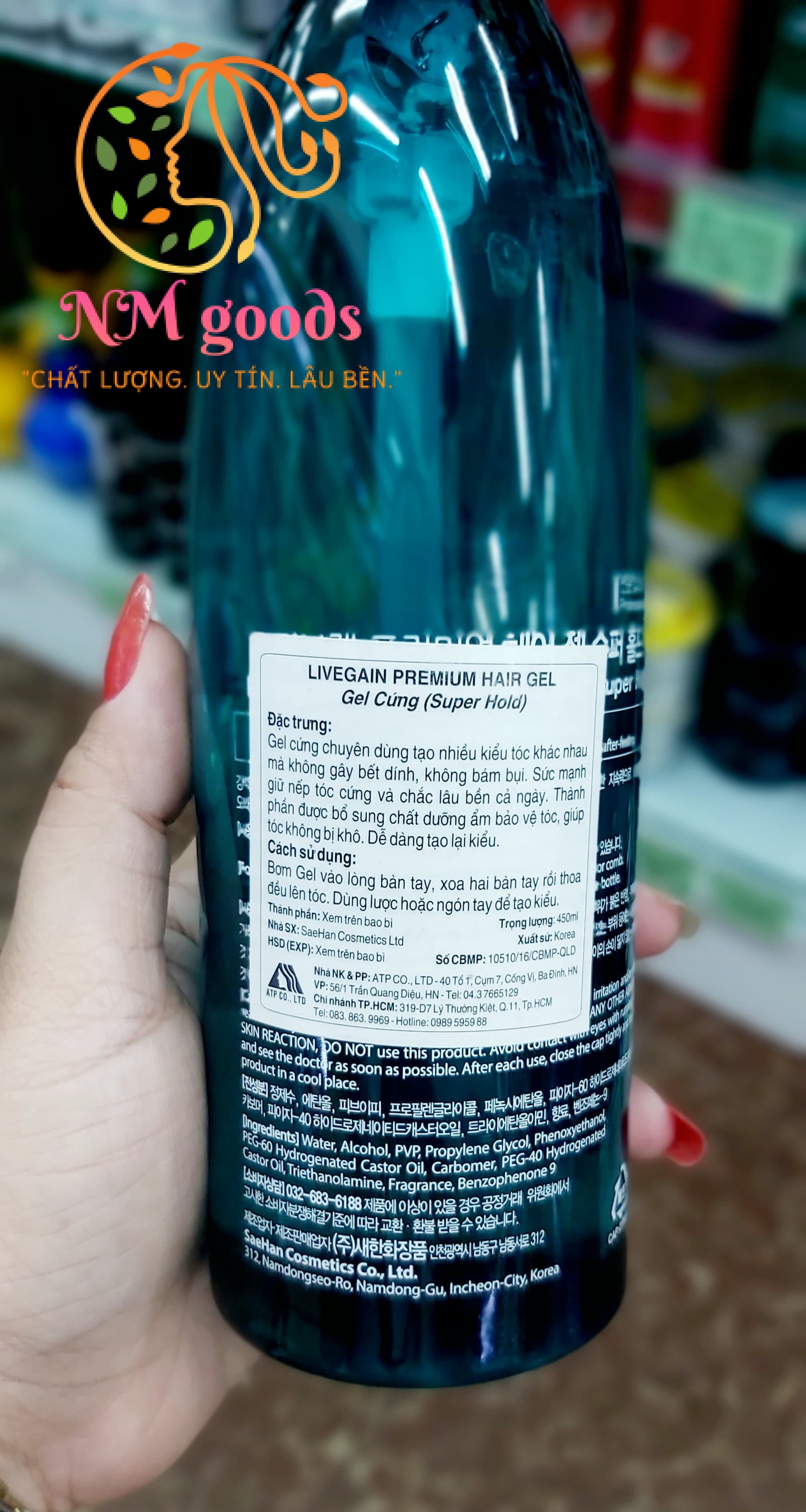 Gel Livegain Premium Hair Gel ( Super Hold - Cứng)