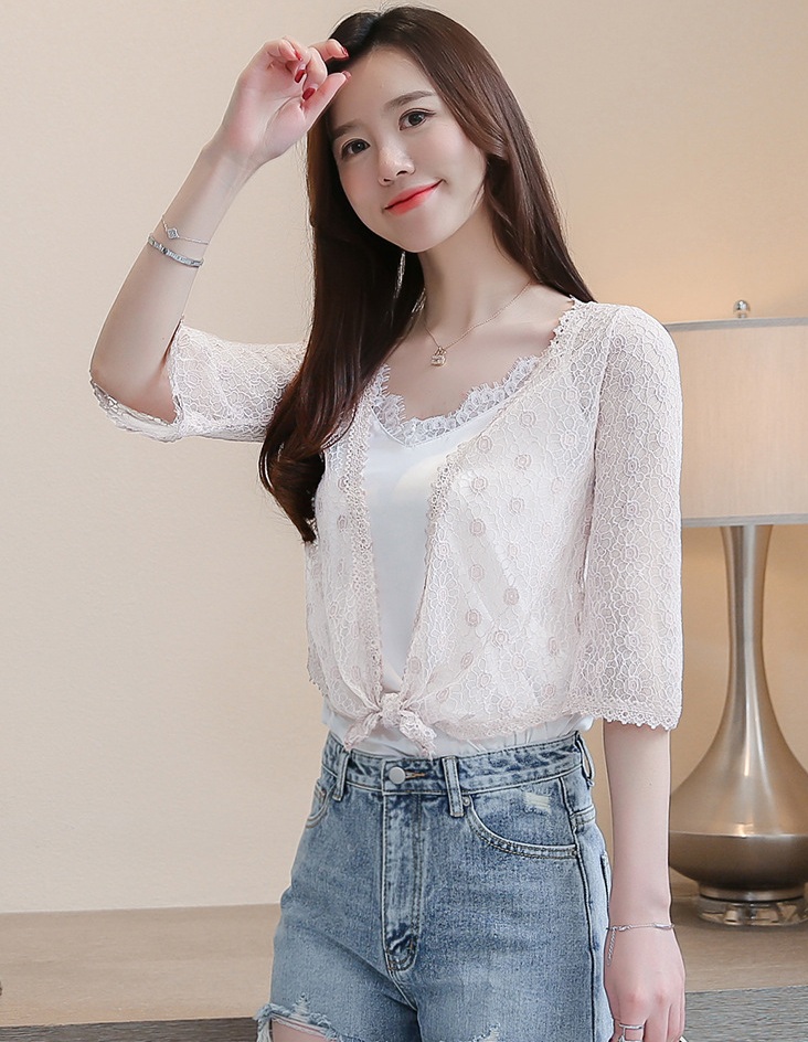 [HCM][CHẤT LƯỢNG_TRỢ SHIP] Áo khoác nữ áo khoác ren tà ngắn 13 C130 Cỏ Boutique cao cấp thoáng mát sang trọng mặc đi làm đi chơi du lịch