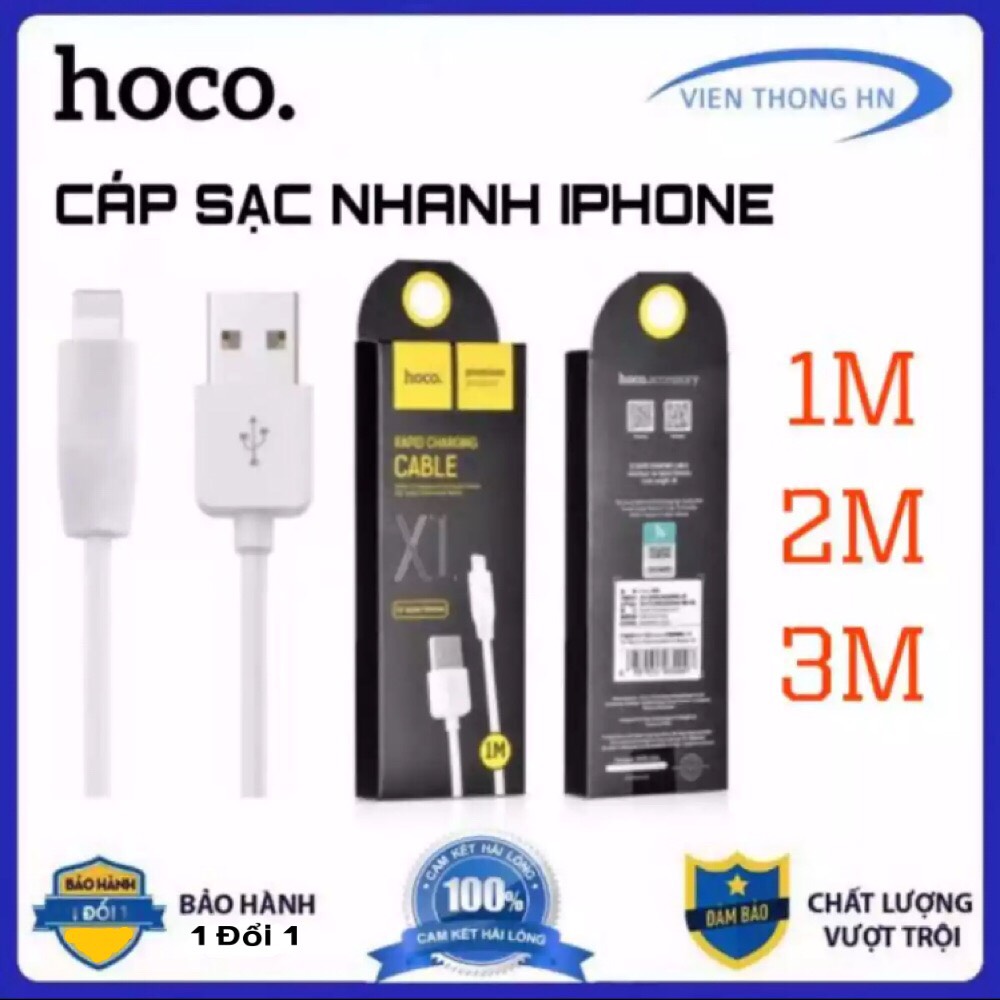 CÁP SẠC DÂY SẠC NHANH HOCO X1 CHO IP IPAD - CÁP Lightning 1M 2M 3M