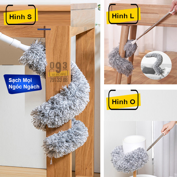 Adjustable Feather duster Stretch Extend Bending Microfiber Household Dusting Brush