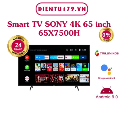 Hàng chính hãng - Android Tivi Sony 4K 65 inch KD - 65X7500H, BH 24 tháng